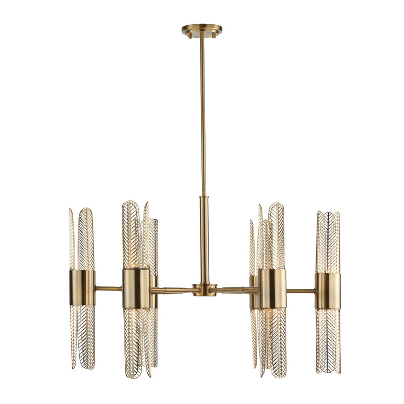Uttermost 21391 Cret 12 Light Brass Chandelier