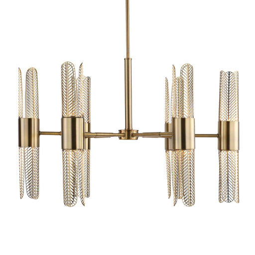Uttermost 21391 Cret 12 Light Brass Chandelier