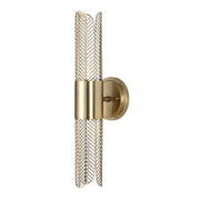 Uttermost 22587 Cret 2 Light LED Brass Sconce