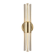 Uttermost 22587 Cret 2 Light LED Brass Sconce