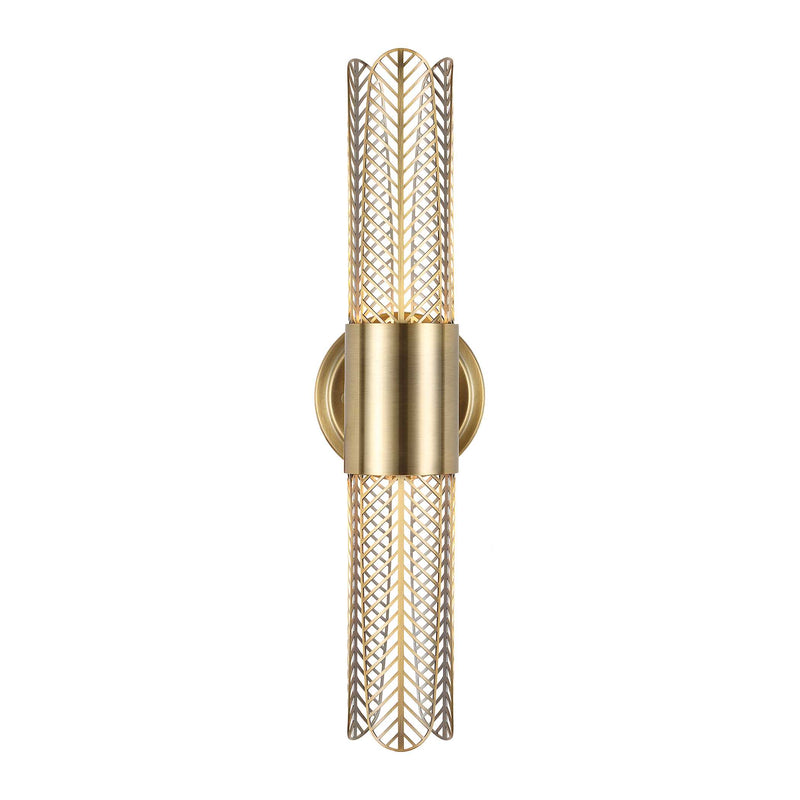 Uttermost 22587 Cret 2 Light LED Brass Sconce