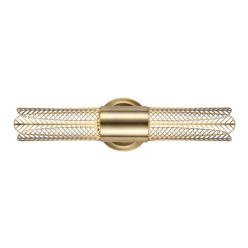 Uttermost 22587 Cret 2 Light LED Brass Sconce
