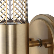 Uttermost 22587 Cret 2 Light LED Brass Sconce