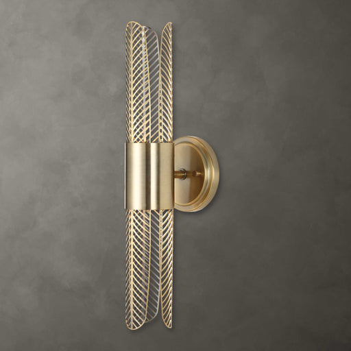 Uttermost 22587 Cret 2 Light LED Brass Sconce