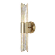 Uttermost 22587 Cret 2 Light LED Brass Sconce