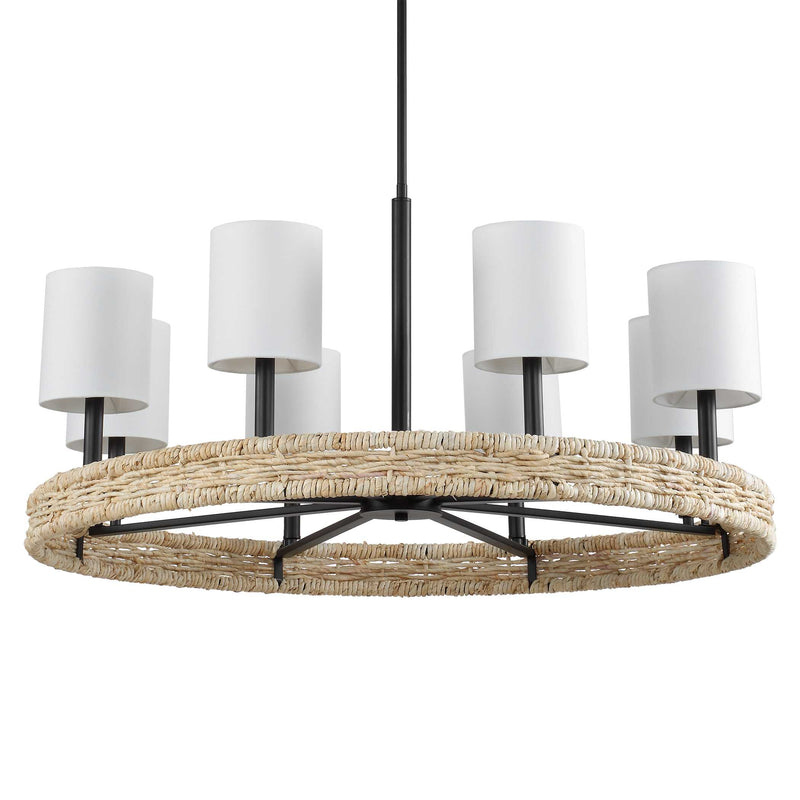 Uttermost 21393 Faiyam 8 Light Rattan Chandelier