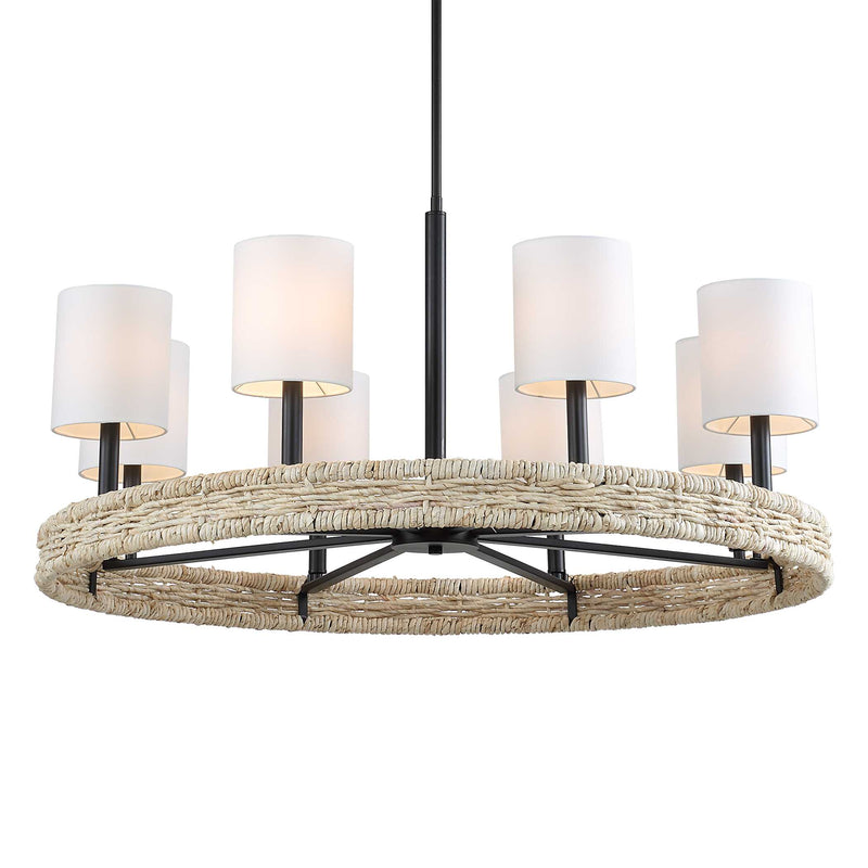Uttermost 21393 Faiyam 8 Light Rattan Chandelier