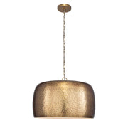 Uttermost 21610 Lemont Hammered Brass 1 Light Pendant