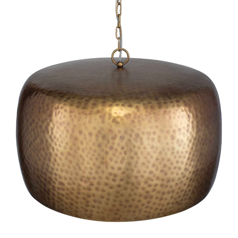 Uttermost 21610 Lemont Hammered Brass 1 Light Pendant