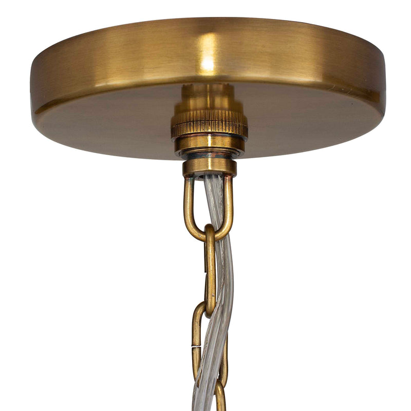 Uttermost 21610 Lemont Hammered Brass 1 Light Pendant