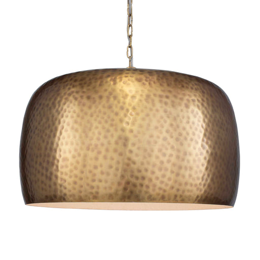 Uttermost 21610 Lemont Hammered Brass 1 Light Pendant