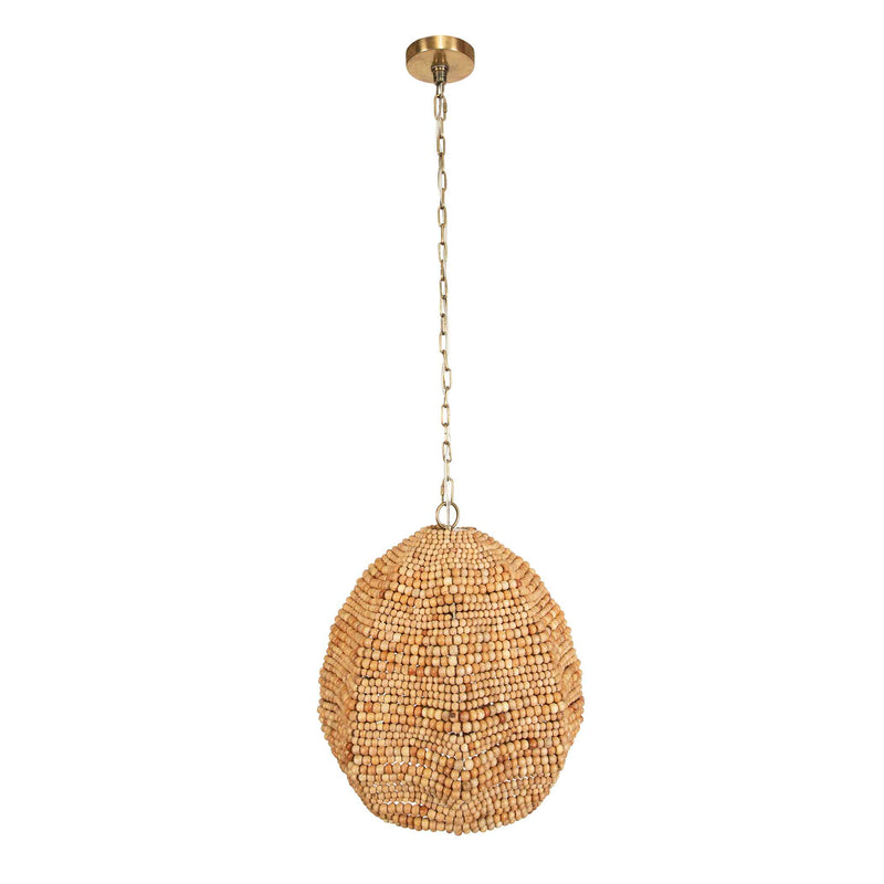 Uttermost 21612 Kauri 1 Light Wooden Bead Pendant