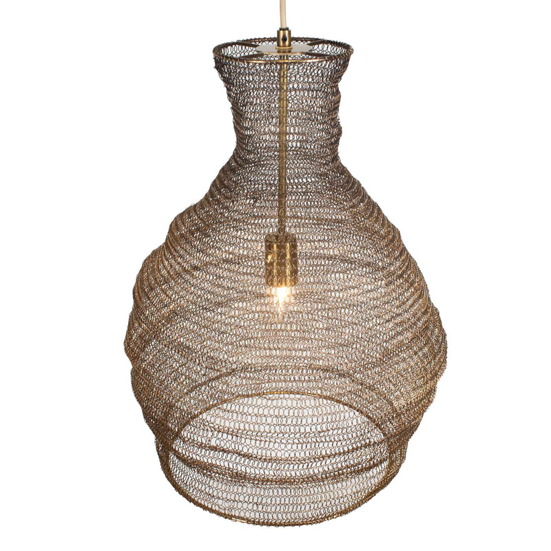 Uttermost 21613 Murmur Woven Brass 1 Light Pendant