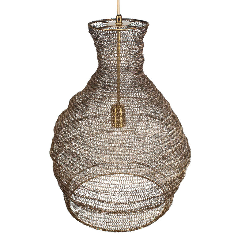 Uttermost 21613 Murmur Woven Brass 1 Light Pendant