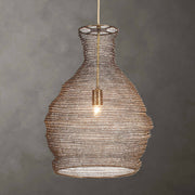 Uttermost 21613 Murmur Woven Brass 1 Light Pendant