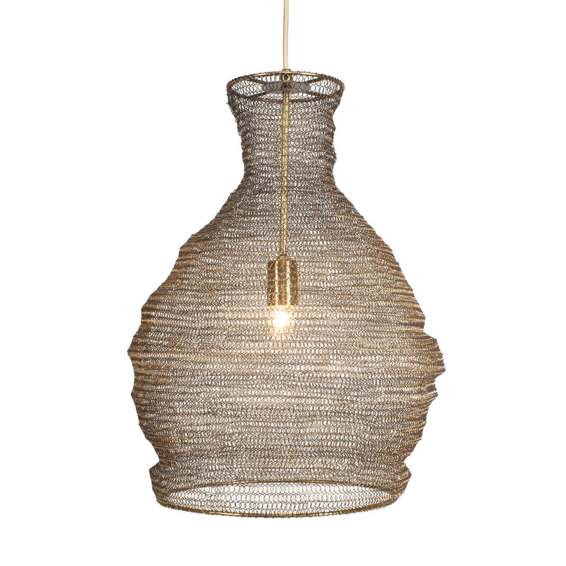 Uttermost 21613 Murmur Woven Brass 1 Light Pendant