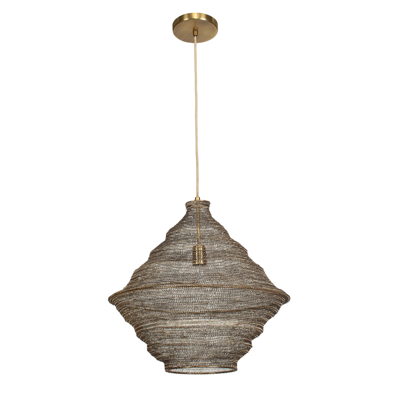 Uttermost 21614 Sigh Woven Brass 1 Light Pendant