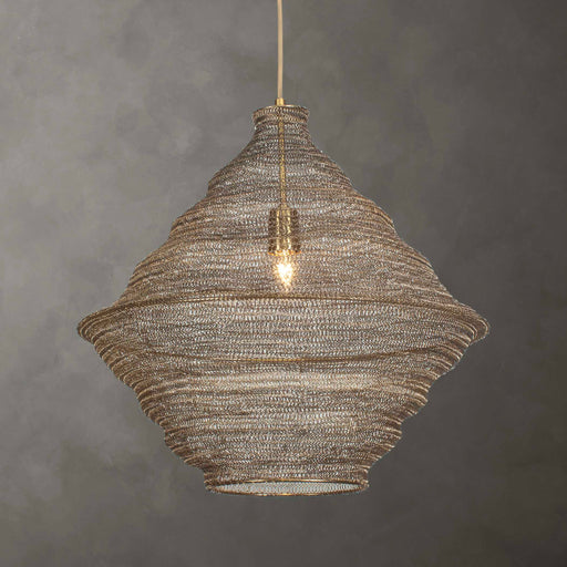 Uttermost 21614 Sigh Woven Brass 1 Light Pendant