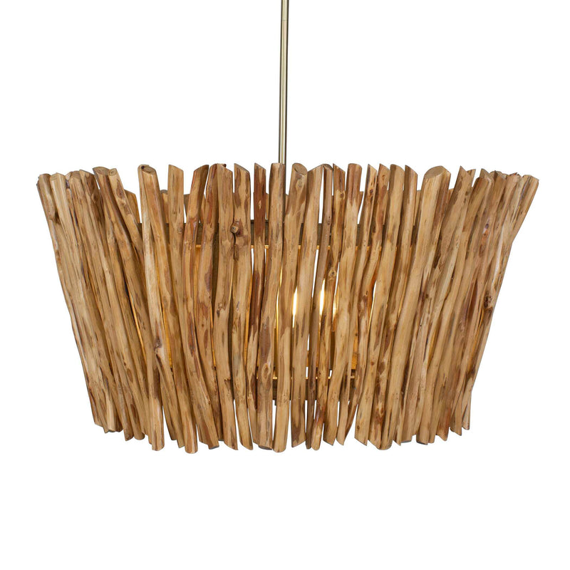 Uttermost 21395 Rhea 4 Light Wood Branch Chandelier