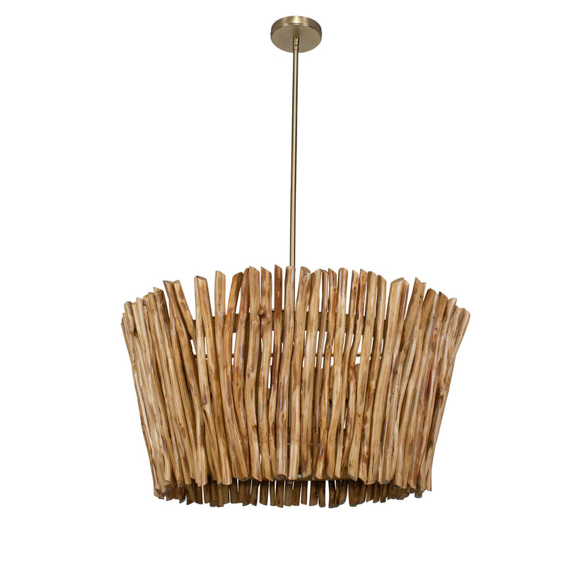 Uttermost 21395 Rhea 4 Light Wood Branch Chandelier