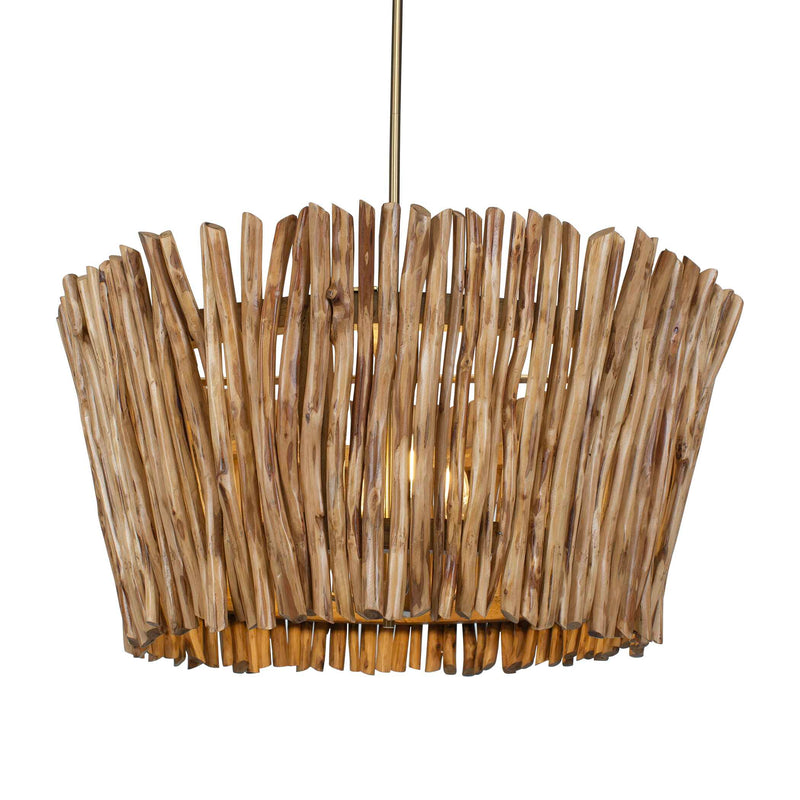 Uttermost 21395 Rhea 4 Light Wood Branch Chandelier
