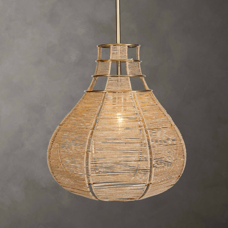Uttermost 21626 Hestia 1 Light Natural Rope Pendant