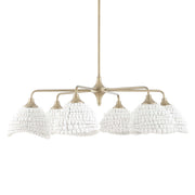 Uttermost 21630 Biddeford 6 Light White Beaded Pendant
