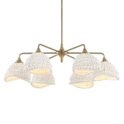 Uttermost 21630 Biddeford 6 Light White Beaded Pendant
