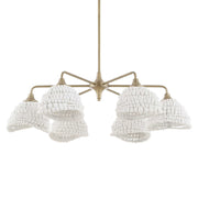 Uttermost 21630 Biddeford 6 Light White Beaded Pendant