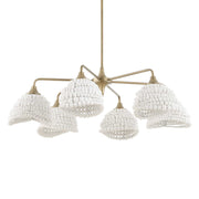 Uttermost 21630 Biddeford 6 Light White Beaded Pendant