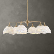 Uttermost 21630 Biddeford 6 Light White Beaded Pendant