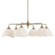Uttermost 21630 Biddeford 6 Light White Beaded Pendant