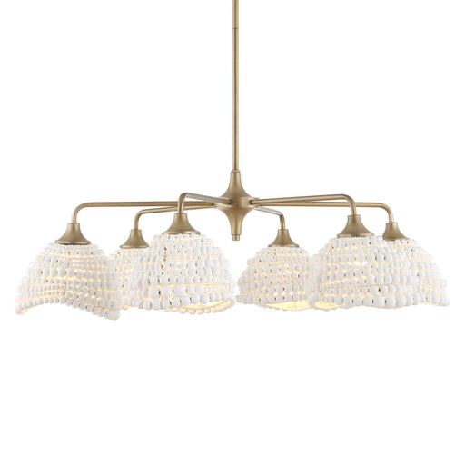 Uttermost 21630 Biddeford 6 Light White Beaded Pendant