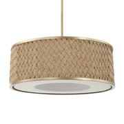 Uttermost 21632 Pinchot 4 Light Rattan Drum Pendant