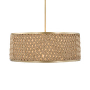 Uttermost 21632 Pinchot 4 Light Rattan Drum Pendant