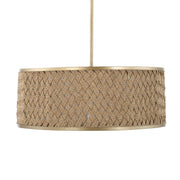 Uttermost 21632 Pinchot 4 Light Rattan Drum Pendant