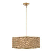 Uttermost 21632 Pinchot 4 Light Rattan Drum Pendant