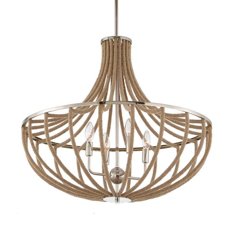 Uttermost 21634 Lovelock 4 Light Rope Empire Chandelier