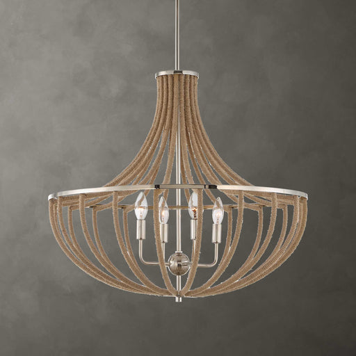 Uttermost 21634 Lovelock 4 Light Rope Empire Chandelier