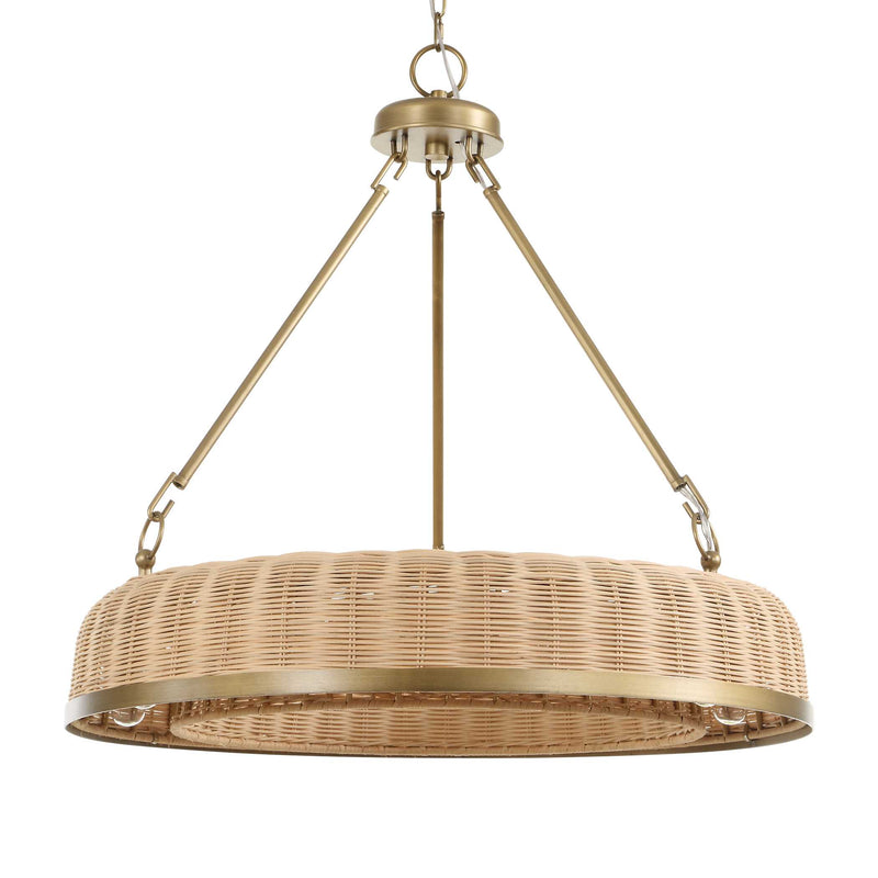 Uttermost 21635 Ladakh 9 Light Round Wicker Pendant