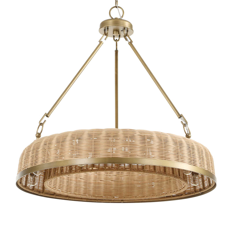Uttermost 21635 Ladakh 9 Light Round Wicker Pendant
