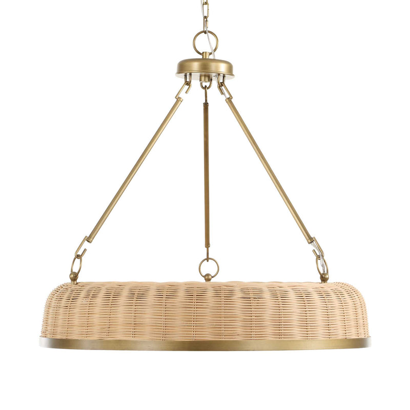 Uttermost 21635 Ladakh 9 Light Round Wicker Pendant