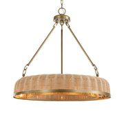 Uttermost 21635 Ladakh 9 Light Round Wicker Pendant