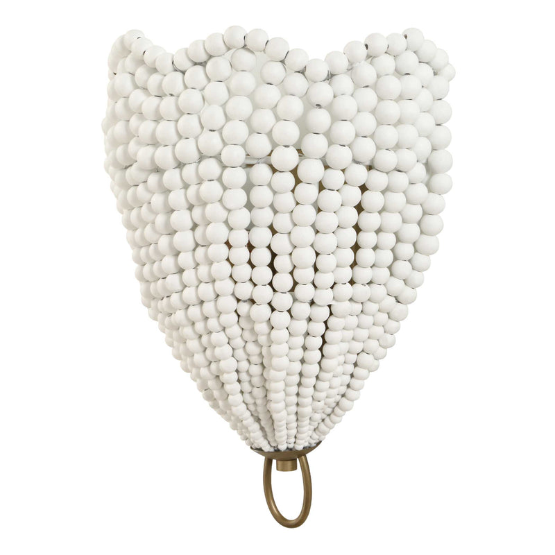 Uttermost 22597 Biddeford 1 Light White Beaded Sconce