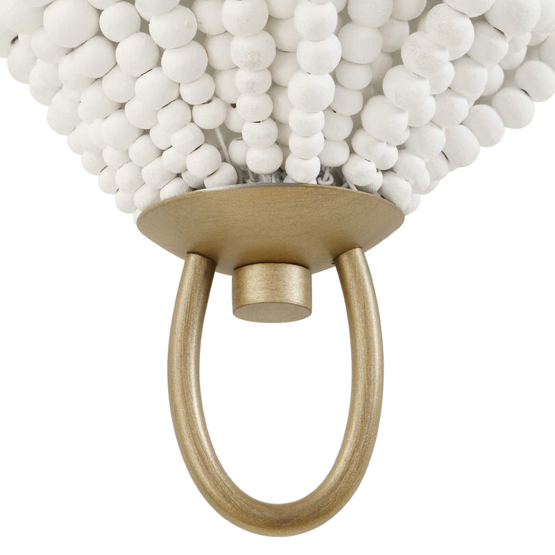 Uttermost 22597 Biddeford 1 Light White Beaded Sconce