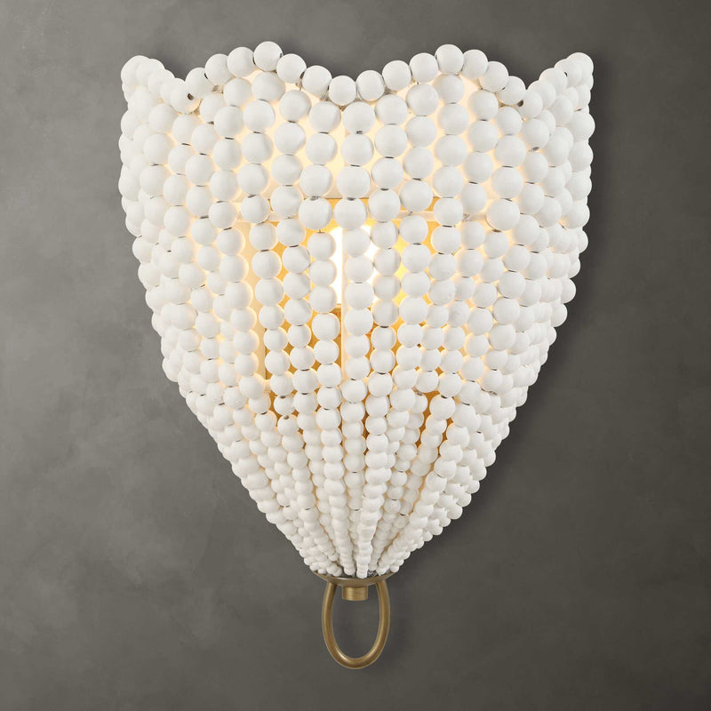 Uttermost 22597 Biddeford 1 Light White Beaded Sconce