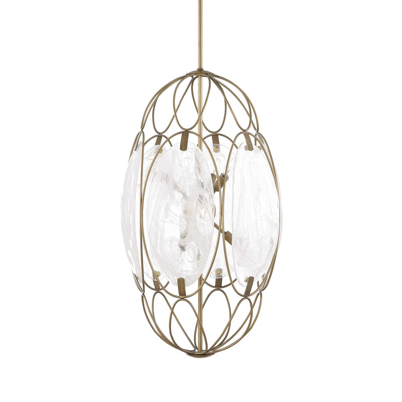 Uttermost 21641 Valencia 6 Light Glass Panel Pendant