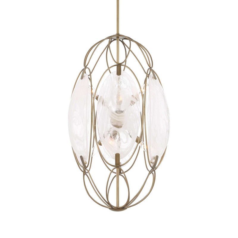 Uttermost 21641 Valencia 6 Light Glass Panel Pendant