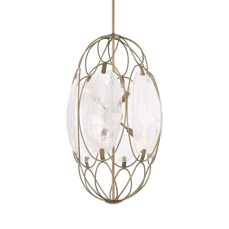 Uttermost 21641 Valencia 6 Light Glass Panel Pendant