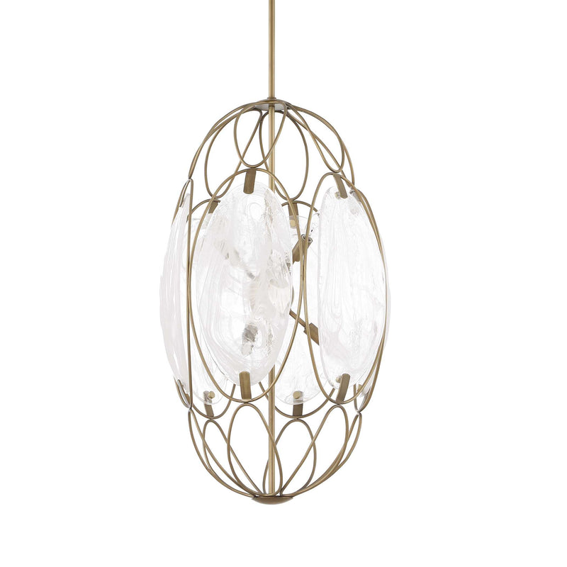 Uttermost 21641 Valencia 6 Light Glass Panel Pendant